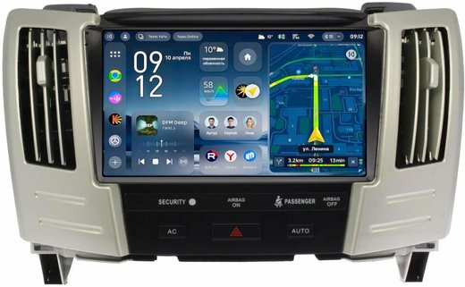 Магнитола для Toyota Harrier XU30 2003-2013, Lexus RX 2003-2009 (ШГУ цветной, рамка наверх тип 1) - Teyes CC4-PRO монитор 9.5" 2K QLED на Android 13, Snapdragon 778G, AI, CarPlay, DSP, 4G SIM-слот