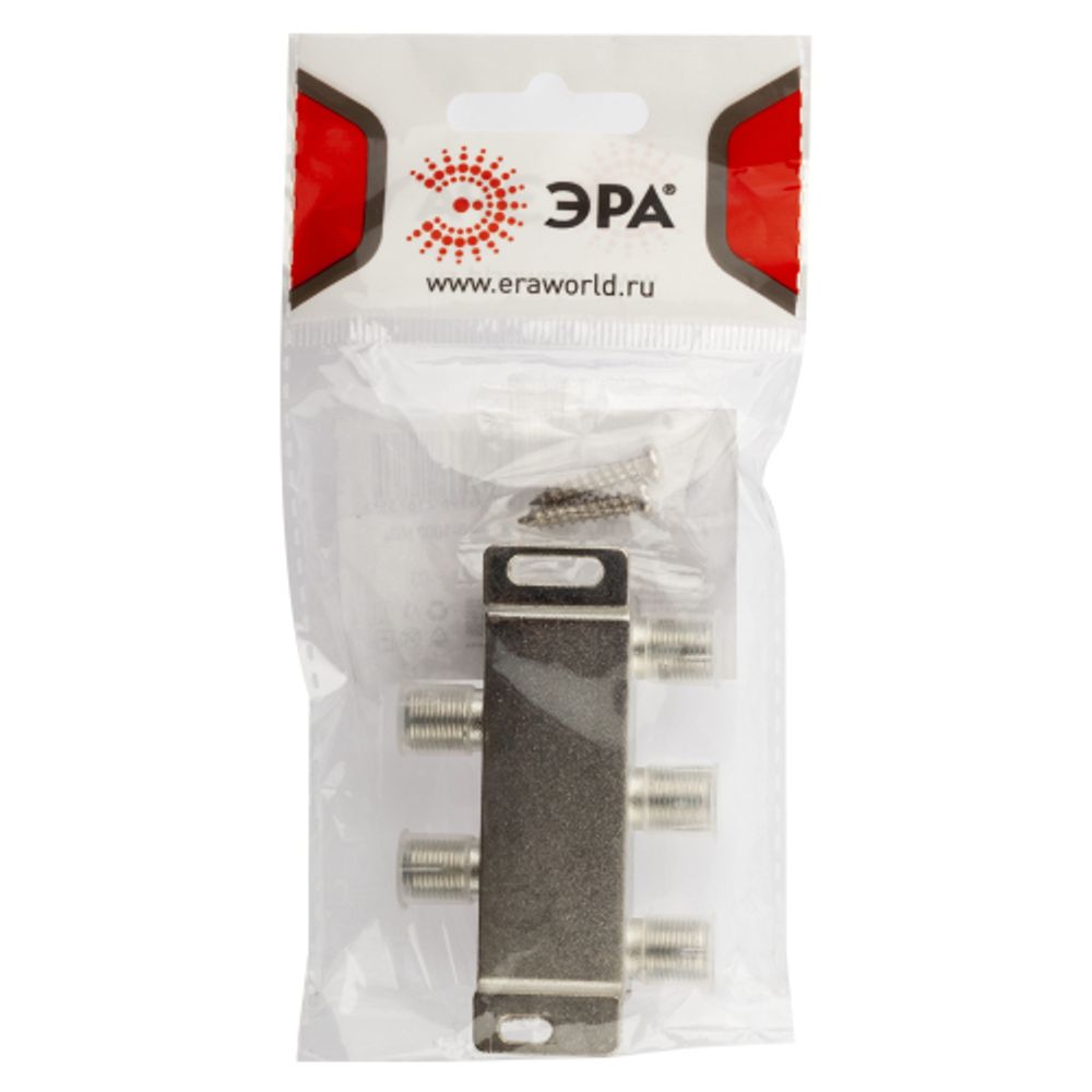 Делитель ТВ ЭРА 4 ответвления под F разъём 5-1000 МГц упаковка 1 шт.