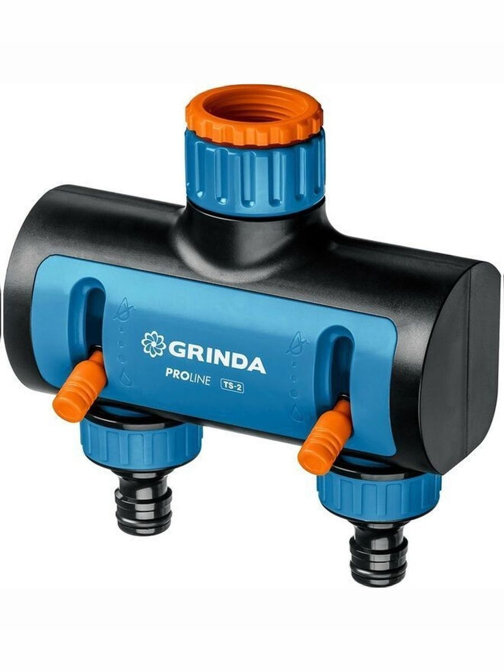 Поливочный распределитель GRINDA PROLine TS-2 двухканальный, с внутренней резьбой 3/4"-1"