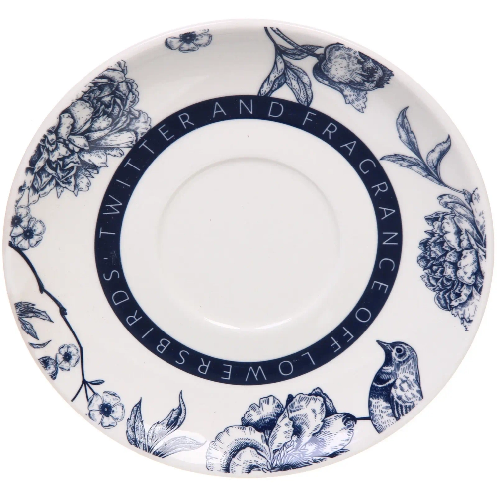 Чайная пара «Шарм» (кружка 270мл, блюдце,ложка) синяя