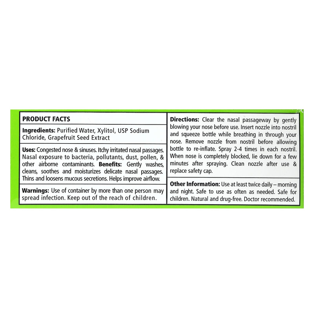 Xlear, натуральный солевой назальный спрей, 22 мл (0,75 жидк. унции)