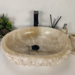 Каменная раковина из оникса Erozy Yellow EO-04288 (53*42*15) 0159 из натурального камня