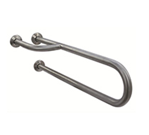 Поручень полукруглый 3 точки опоры левый нерж. сталь NOFER 15047.B глянцевый