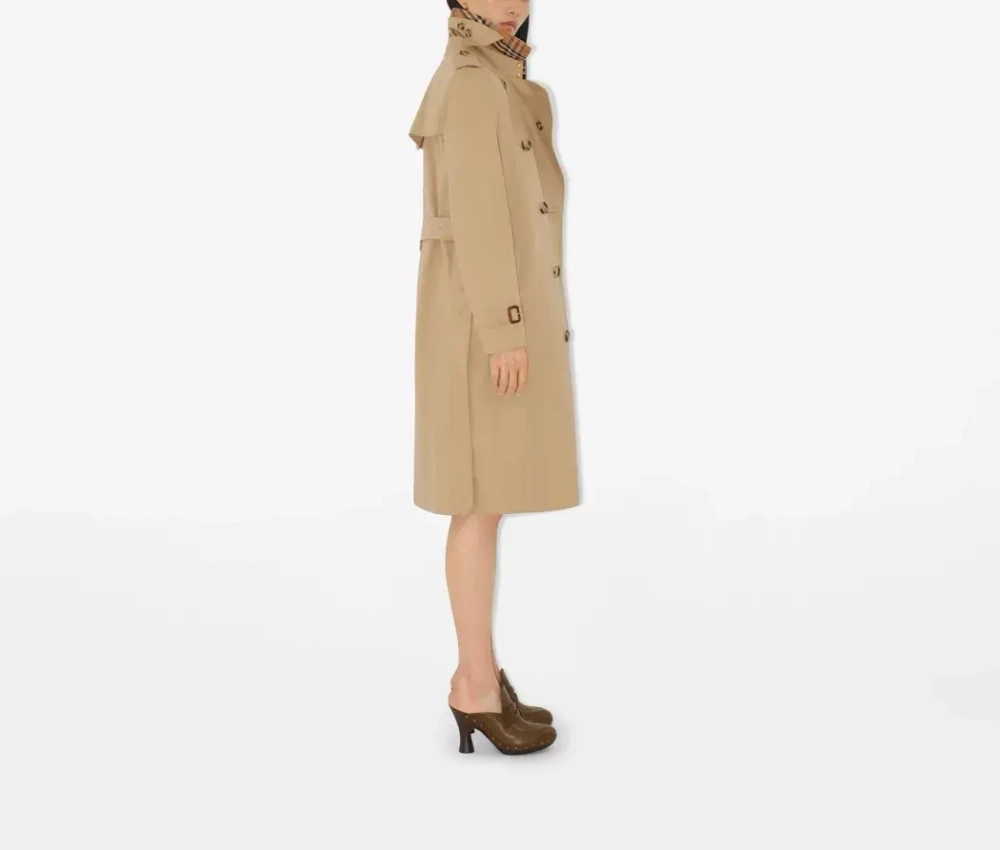 Длинный тренч Kensington Heritage с клетчатой подкладкой Burberry Check