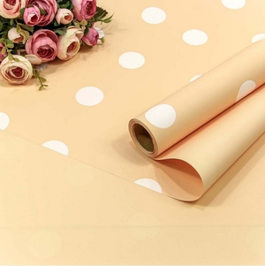 Пленка матовая "Горошек" Персиковая