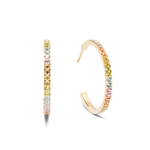 Серьги Coeur de Lion Hoop Multicolour Pastel Gold 30мм 0147/23-1590