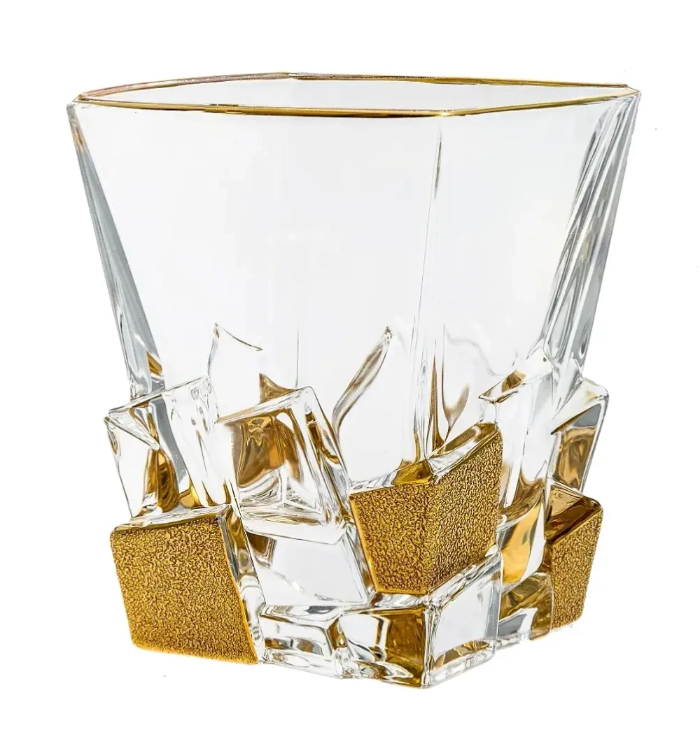 Bohemia Стакан Gold Ice Crack 310 мл