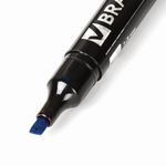 Маркер перманентный (нестираемый) BRAUBERG "Contract", СИНИЙ, скошенный наконечник, 1-5 мм, без клипа, 150470