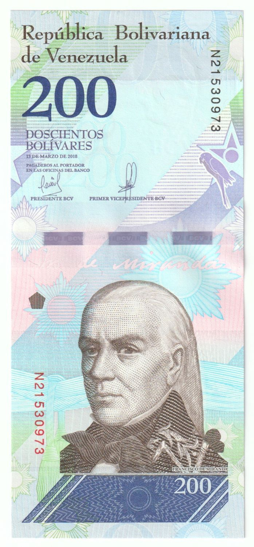 Venezuela, 200 Bolívares, 2018, UNC