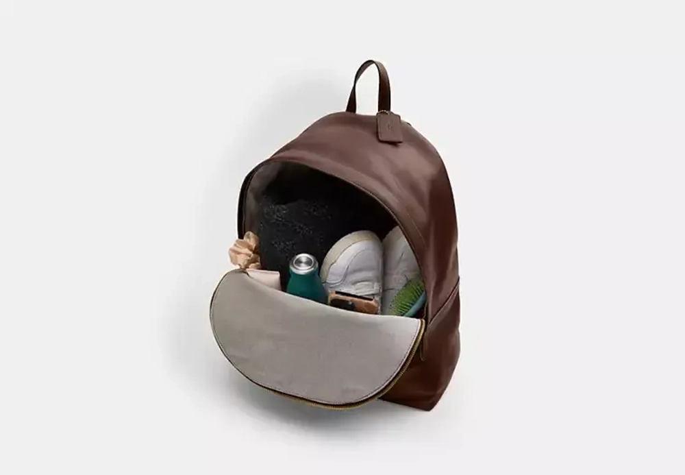 COACH Рюкзак Kisslock Frame Moderna, темно-коричневый