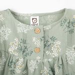 Платье хлопковое с цветочным принтом "Зеленое"