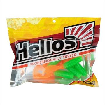 Твистер Helios Credo Double Tail 3,54"/9 см Lime & Orange 5шт. (HS-28-020)