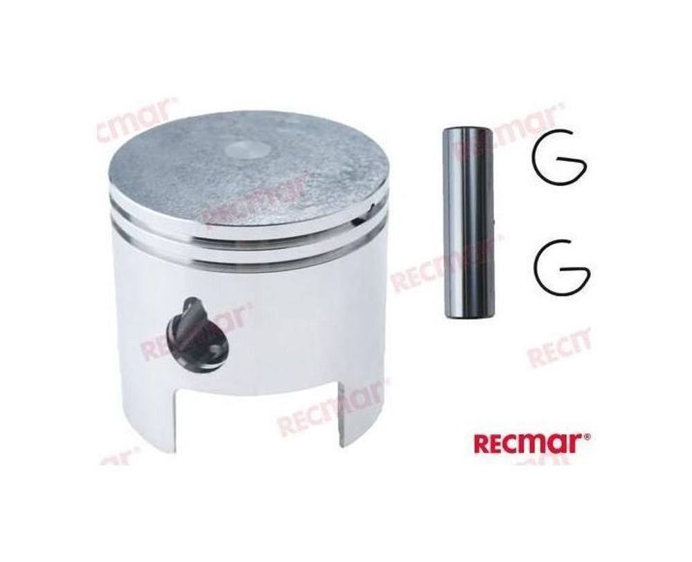 Поршень с пальцем и кольцами Tohatsu/Mercury 18, STD, Recmar