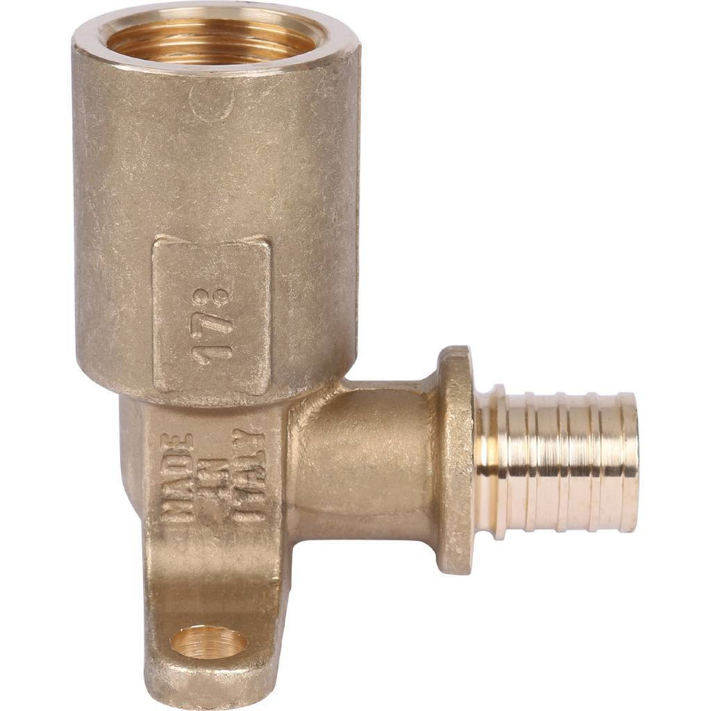 Угольник настенный с длинным нарезным патрубком 16-Rp 1/2"