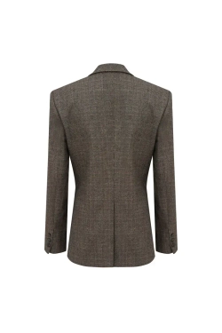 Однобортный жакет в клетку