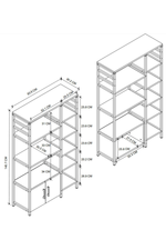 Стеллаж кухонный BRAZIL - антрацит