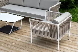 "Касабланка" лаунж-зона плетеная из роупа 5-местная, цвет бежевый