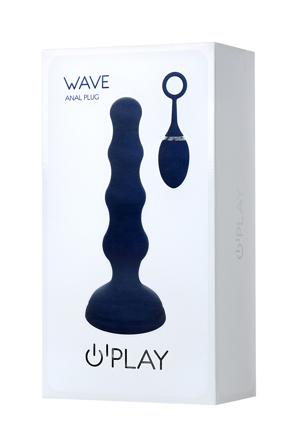 Анальная вибровтулка O'Play Wave с пультом ДУ, силикон, синий, 15,5 см.