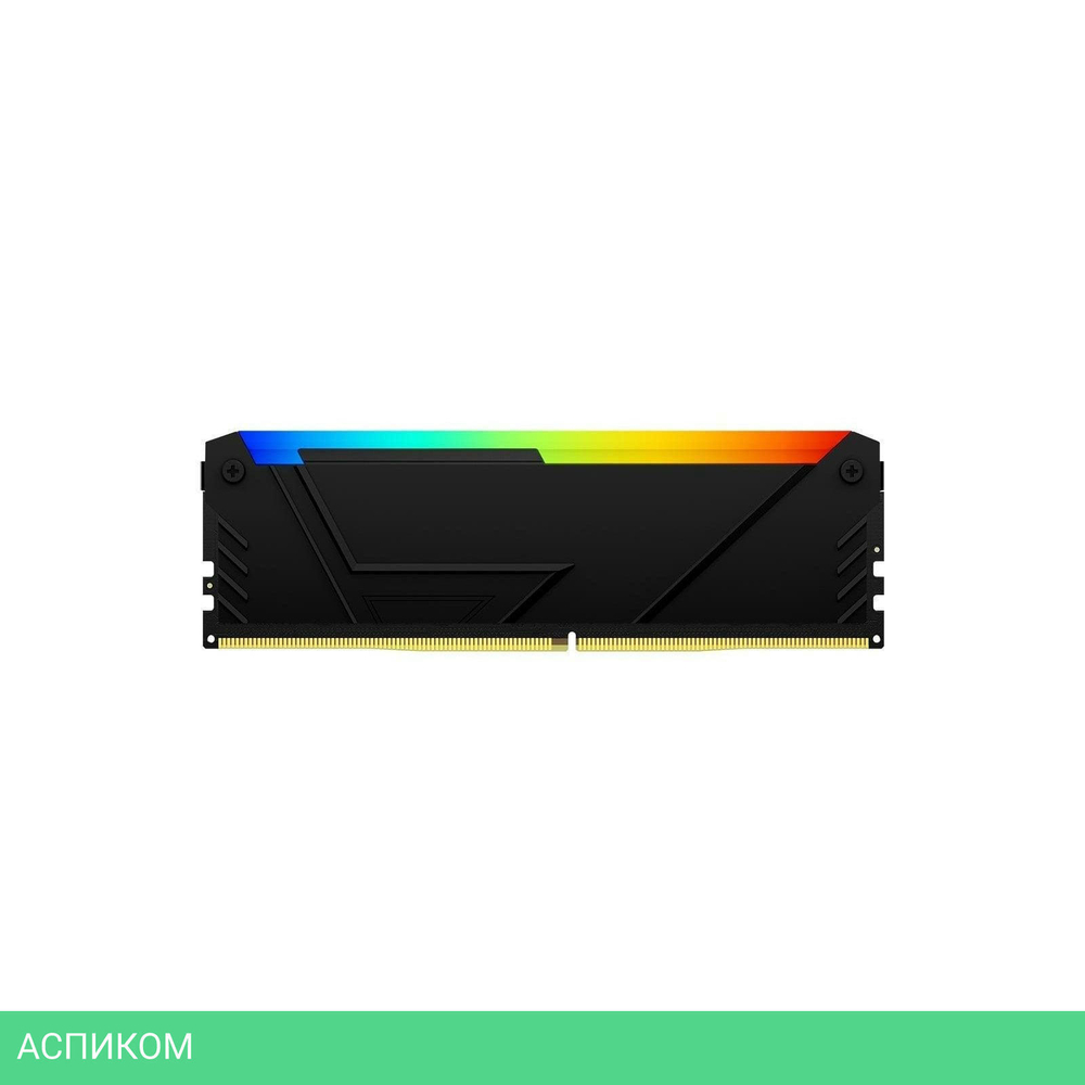 Оперативная память Kingston Fury Beast Black RGB XMP 16GB DDR4 (KF432C16BB12A/16)