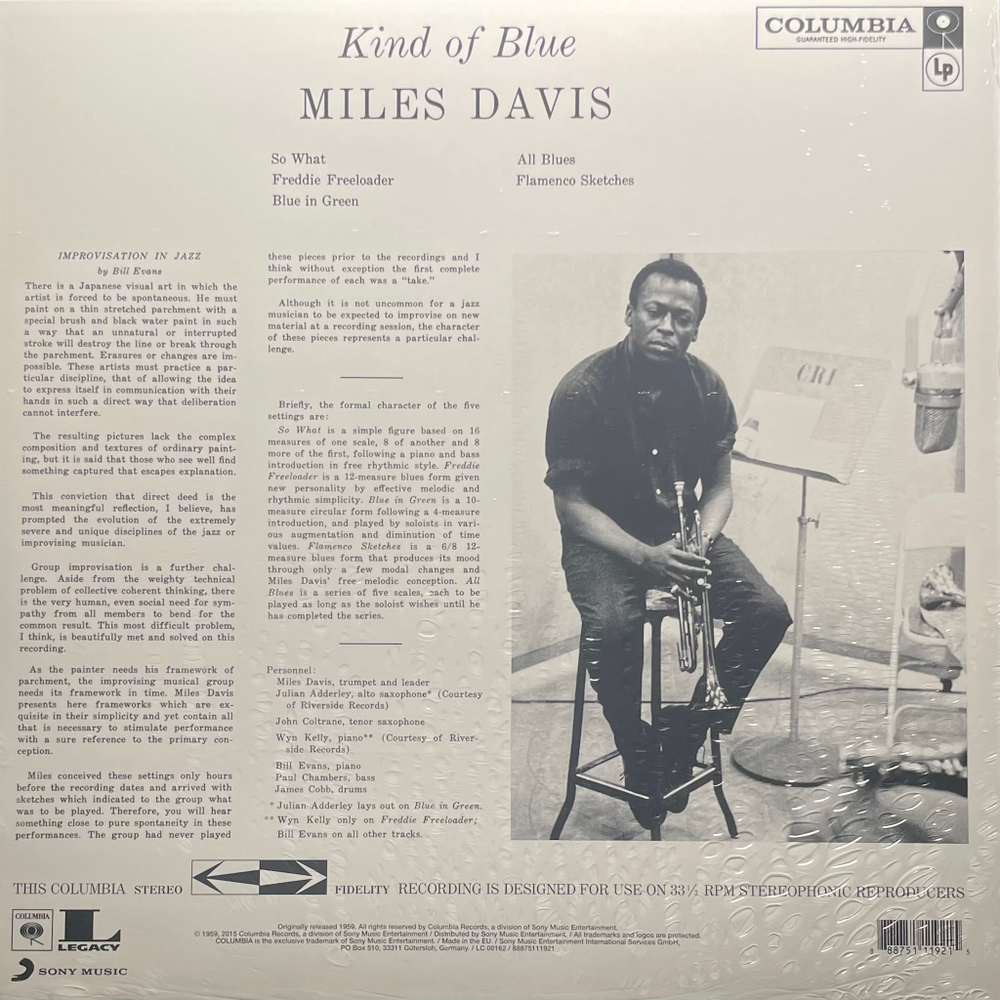 Виниловая пластинка Miles Davis - Kind Of Blue LP
