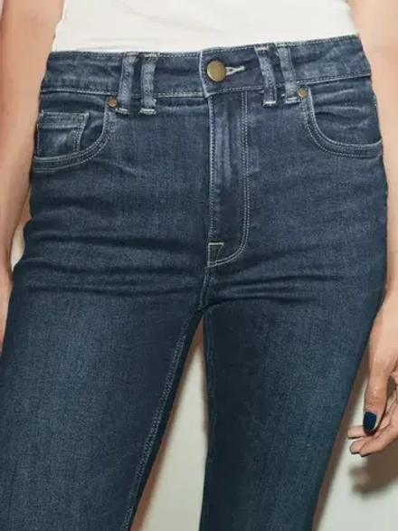 ZARA ДЖИНСЫ BOOTCUT CONTOUR СО СРЕДНЕЙ ПОСАДКОЙ — ZW COLLECTION, СИНИЙ