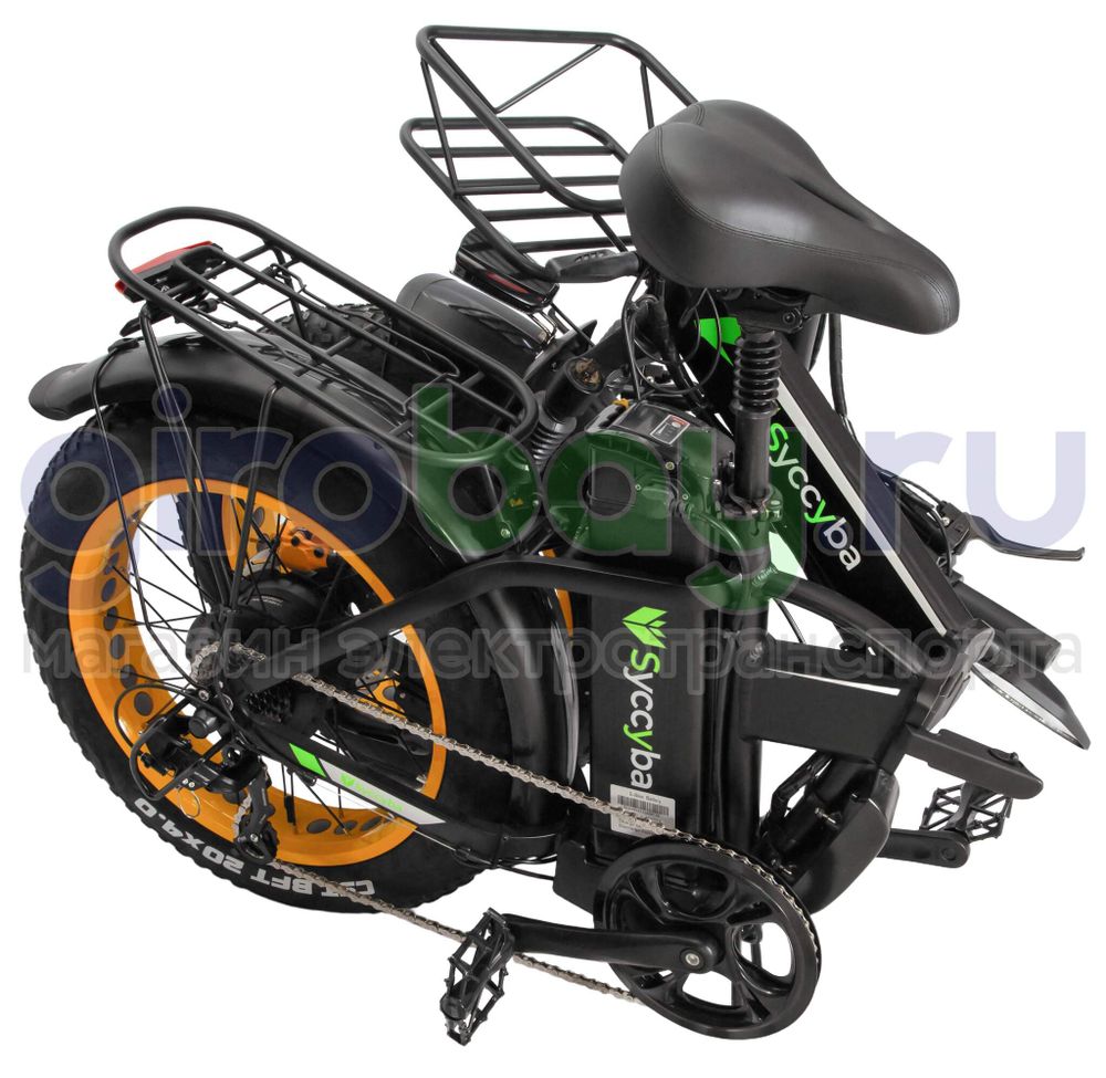 Электровелосипед Syccyba F10 Pro 2025 года (48V/15Ah) - Жёлтый обод фото №14
