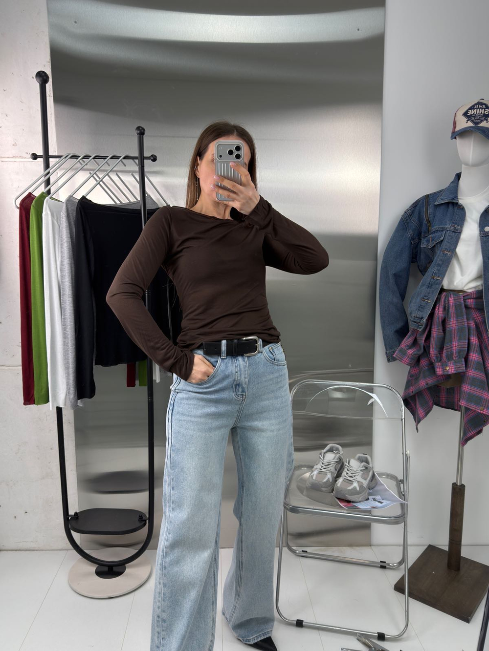 Лонгслив женский арт. 0100 цвет "шоколадный"