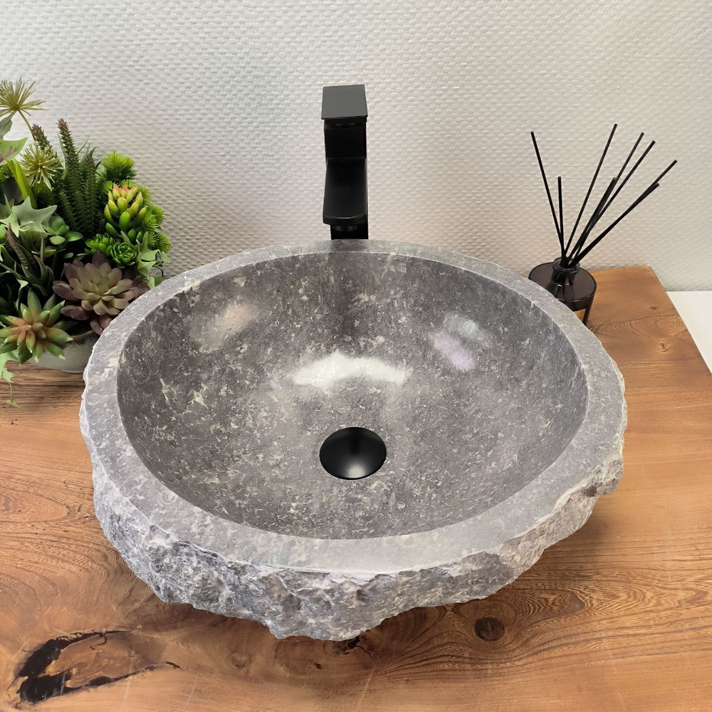 Раковина из мрамора Erozy Grey EM-62753 47*41*15 0108
