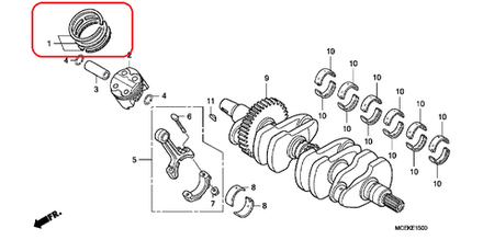 13011-MCE-305. RING SET, PISTON (STD.)