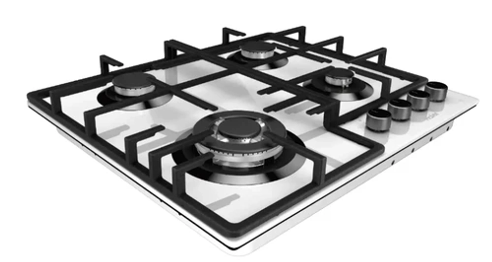 Варочная поверхность газовая HAIER HHQ-G64CTHW белое стекло