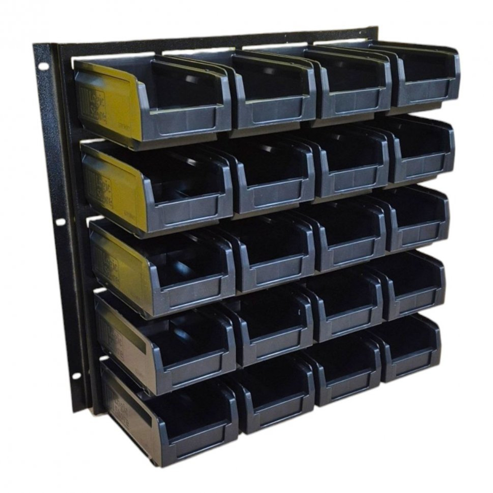 Держатель GAROPT для лотков 20шт (лотки в комплекте), крепление на стену или перфорированную панель