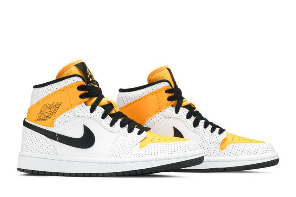 Кроссовки Jordan Air Jordan 1 Mid "Laser Orange" (Женская размерная сетка)