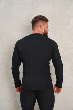 Комплект термобелья мужского двухсторонего ТМ LEGENDA черное/серый камуфляж