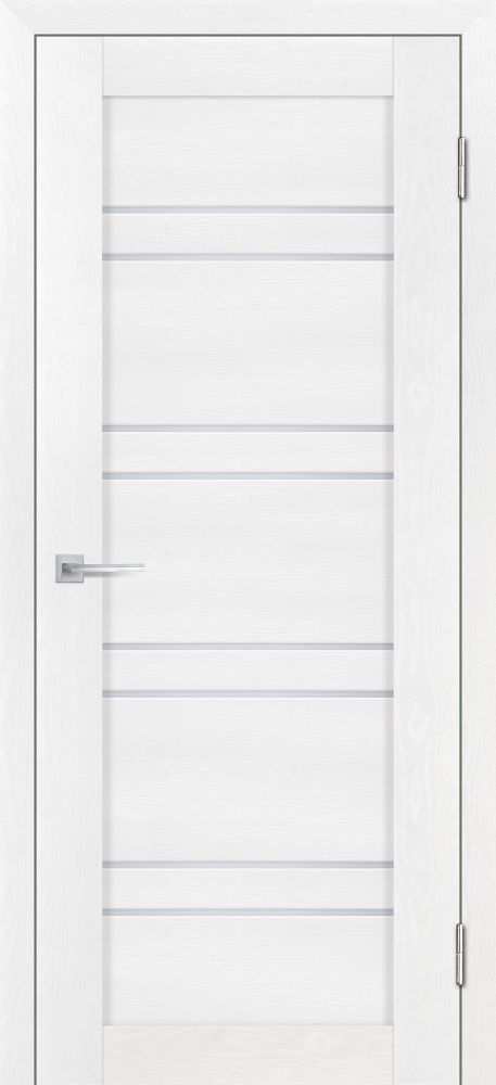 Дверь Деко-19 nanotex soft / Цвет белый тик / белый сатинат / Двери STABILE PORTE