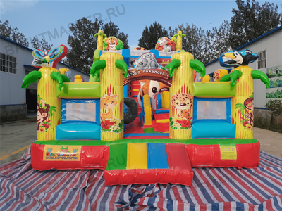 Коммерческий батут "Звериная команда", 10*5*5,5 м