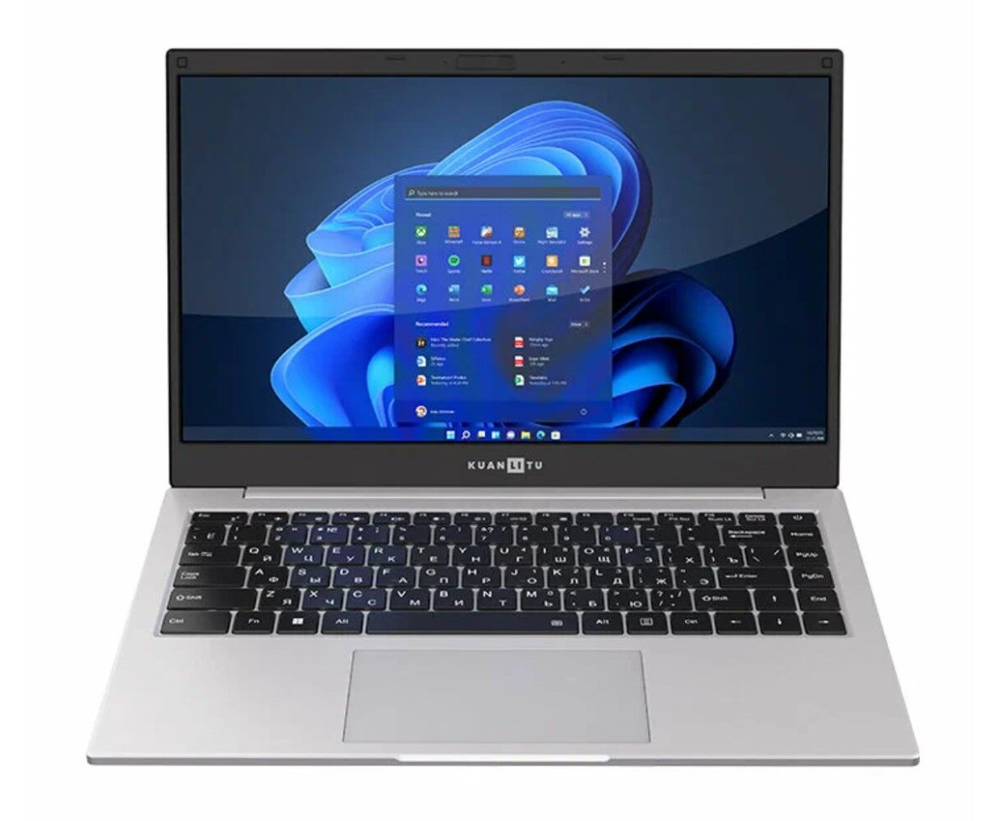14" Ноутбук KUANLITU S435 (1920x1080, AMD Ryzen 5 3450U, RAM 8ГБ, SSD 512ГБ, Radeon Vega 8, Win 10 Pro)