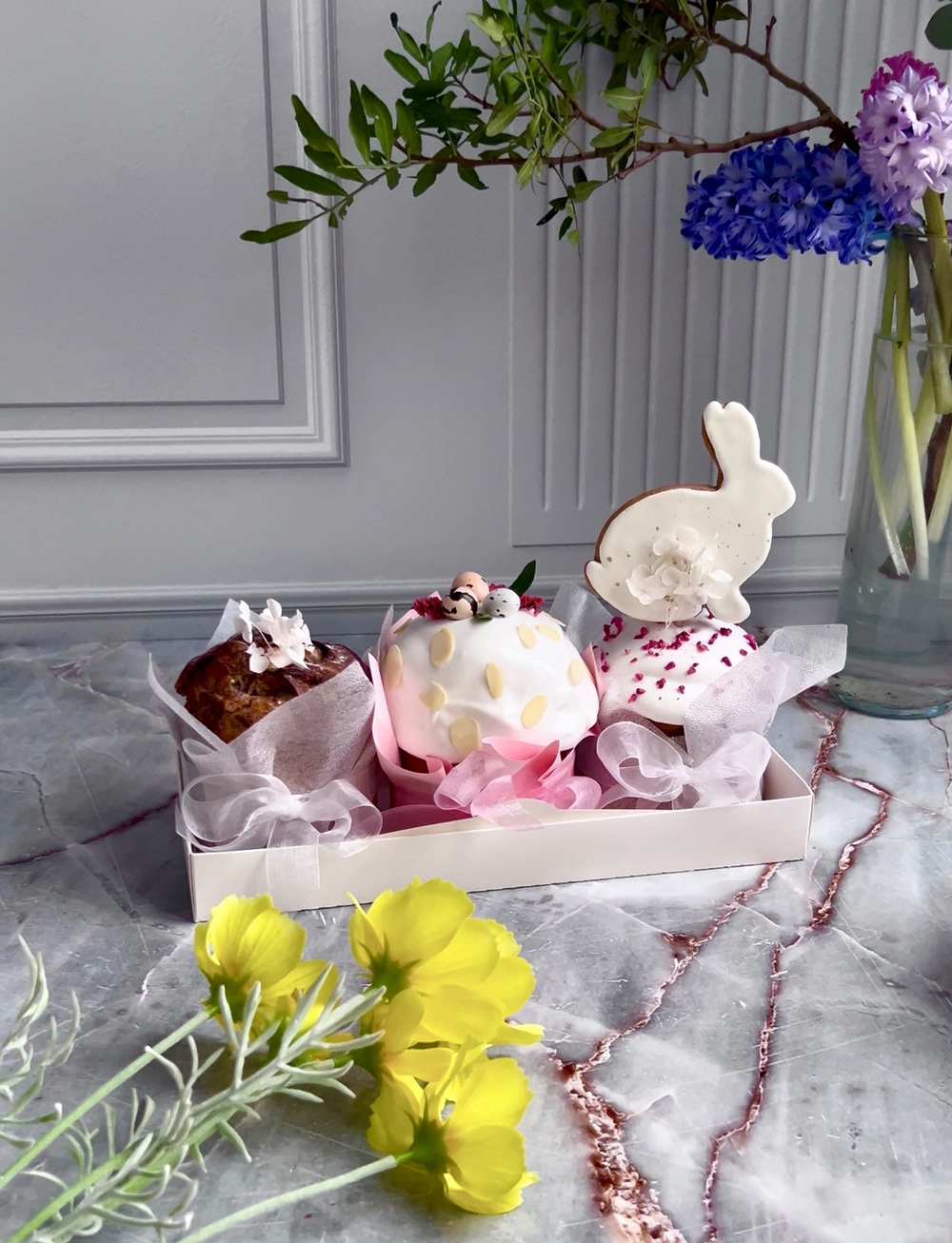 Пасхальный набор куличей Бриошь, Краффин, Творожный