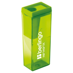 Точилка пластиковая Berlingo "NeonBox" 1 отверстие, контейнер, ассорти