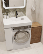 Раковина над стиральной машиной Orion Right 800*550*95 из литьевого камня