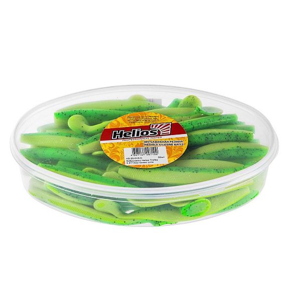 Виброхвост несъедоб. Trofey 5.5&#39;/14см Green Lime 50шт. (HS-25-010-N) Helios