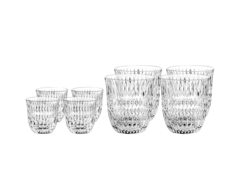 ETHNO Barista - Набор 8 стаканов для горячих напитков 234 мл и 90мл, стекло