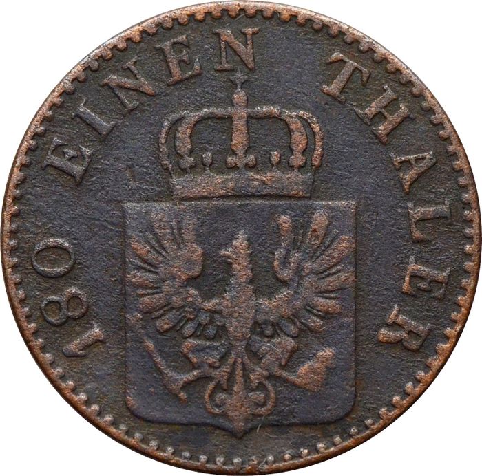 2 пфеннига 1853 Германия (Пруссия) "A"