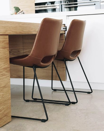 Стул Ziggy экокожа без подлокотников коричневый La Forma Испания 