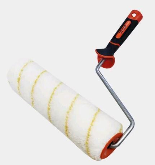 Валик Полиамид  180мм, d50мм,  d8мм, ворс 12мм,  2К  Белый с желтой пол. PROFI /550-3180