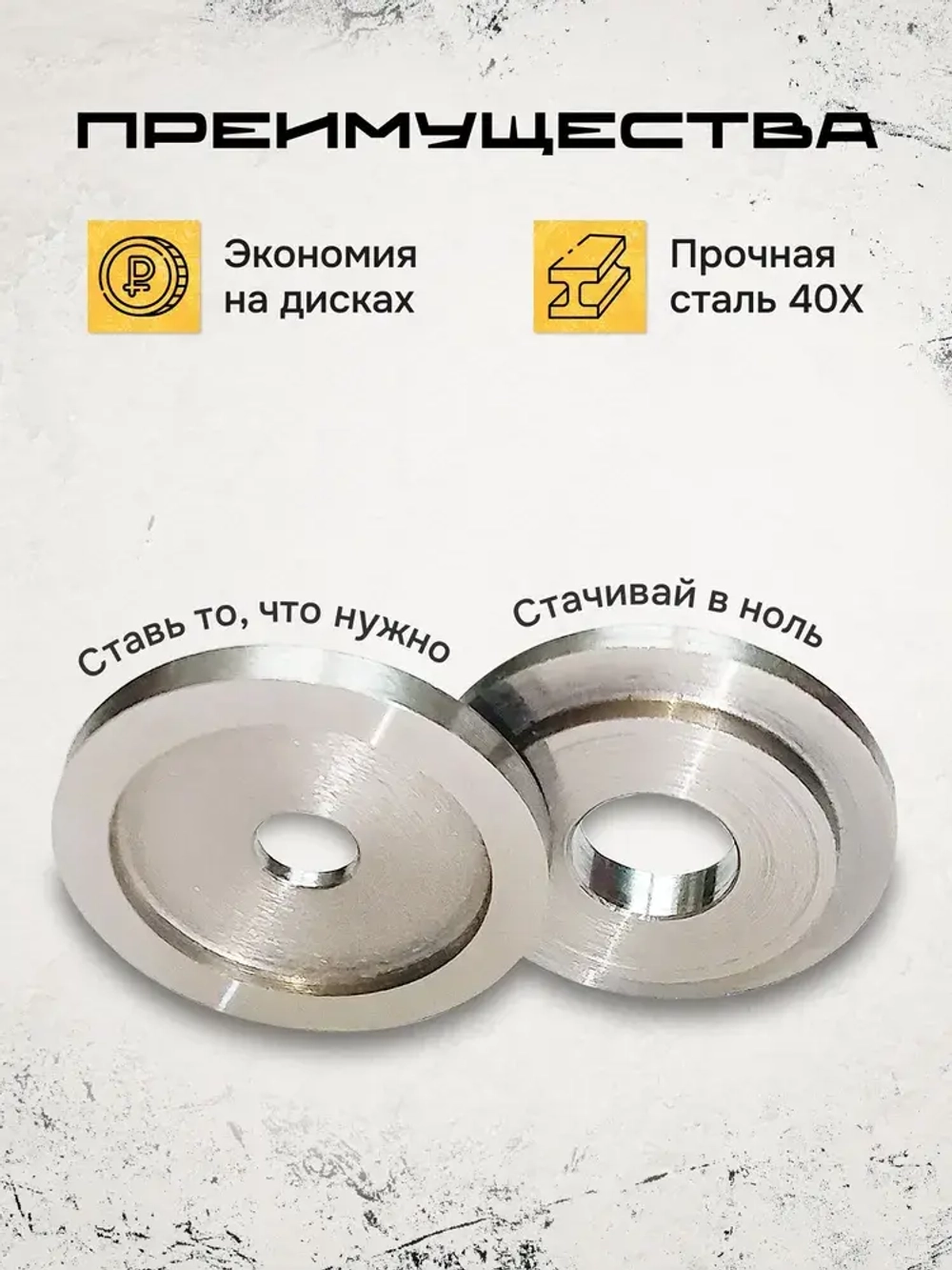 Адаптер, переходник под 125 мм диск для мини УШМ (мини-болгарка)