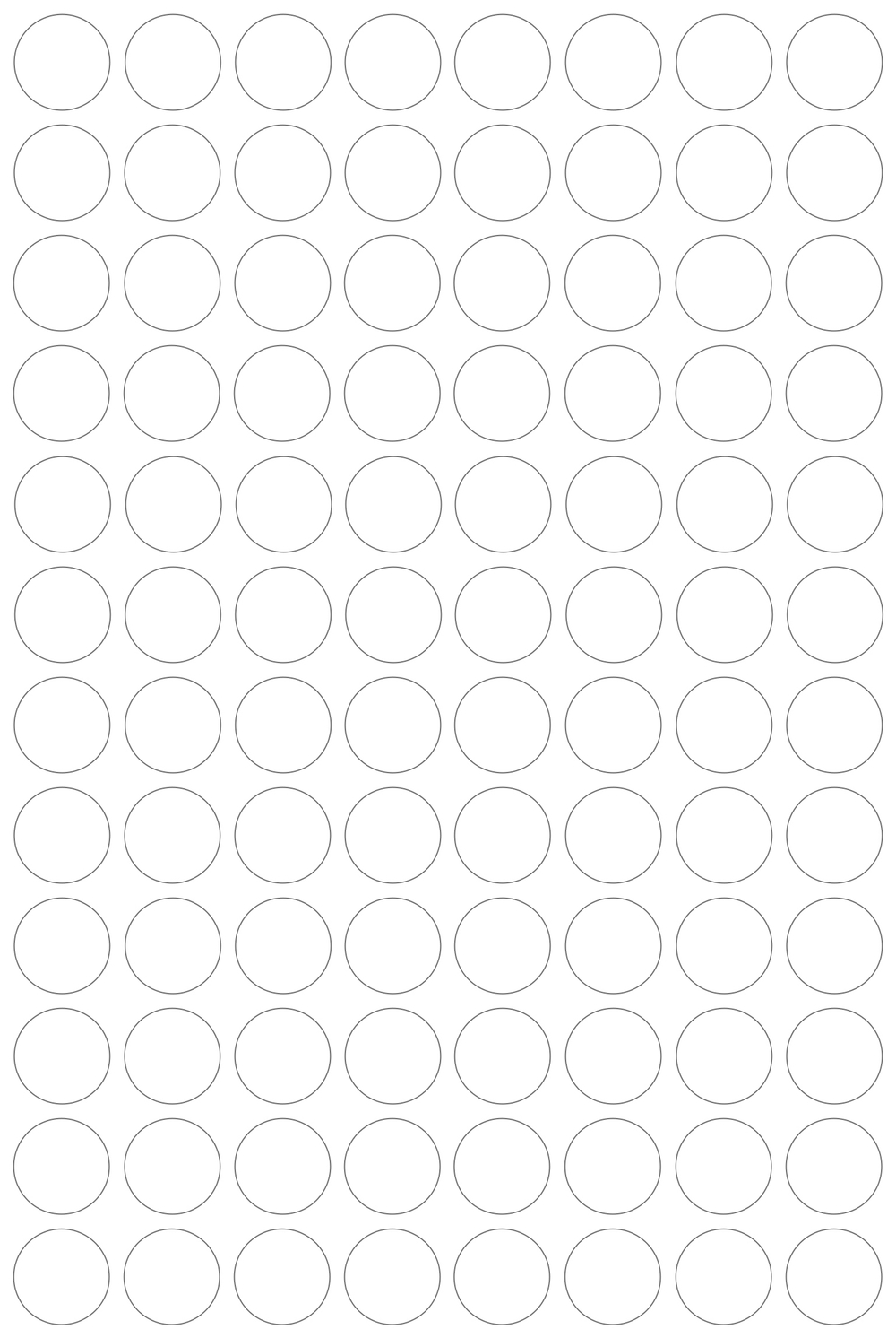 Виниловые наклейки для упаковки и маркировки Policomprint M3, 14 мм. 96 шт.