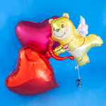 Сердце 36" Вишневый сатин Gr