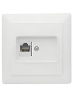 Розетка 1-я с з/к ProfiTec Optima керамика, бежевая