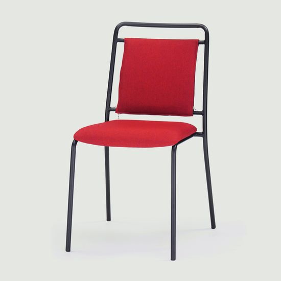Стул металлический с мягким сиденьем и спинкой Sven красный