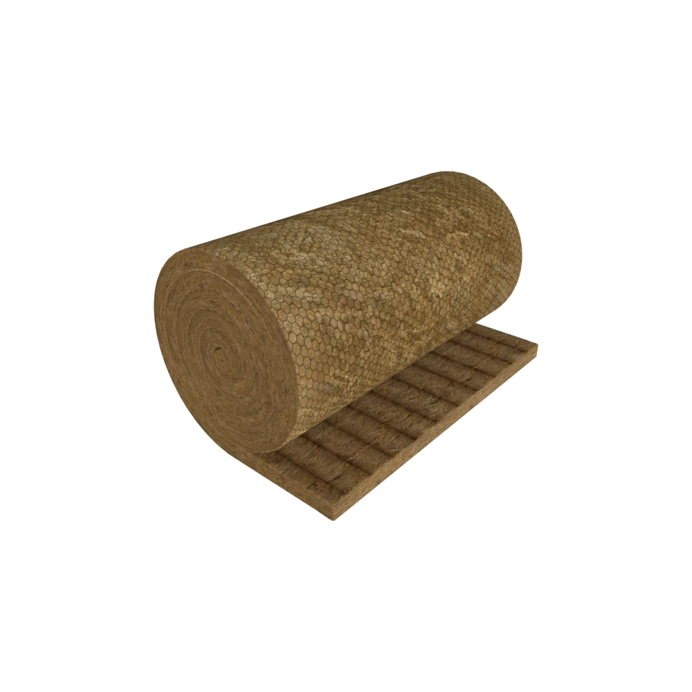 Мат прошивной из минеральной ваты с односторонним покрытием сеткой ВАЙРЕД МАТ 80 SST, РОКВУЛ